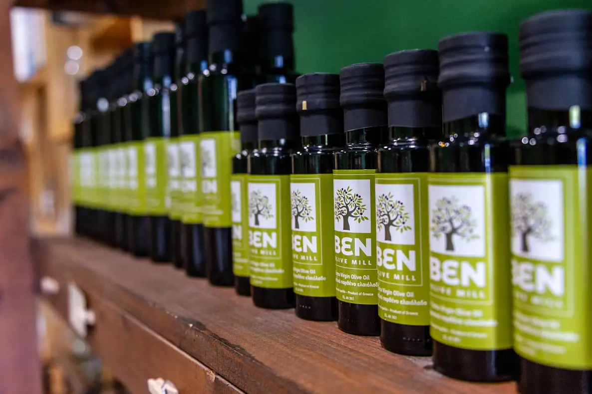 Ben Mell olive oil bottle